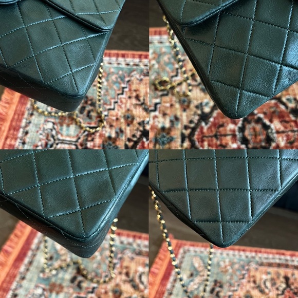 SOLD-on payment plan**Chanel Classic Vintage Mini Square Dark Green Flap Bag - Picture 7 of 11